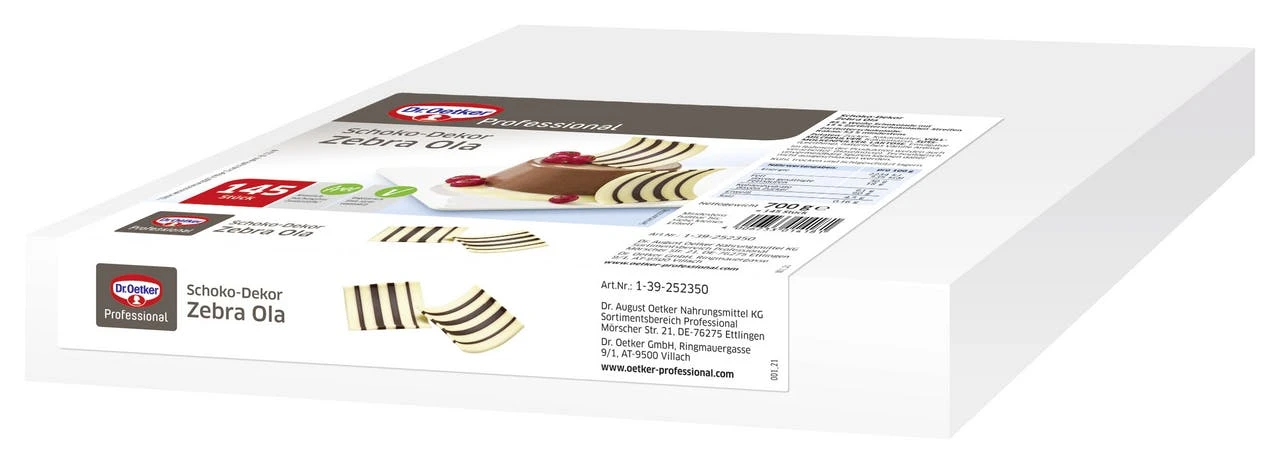Dr. Oetker Dr.Oetker Schoko-Dekor Zebra Ola (700 G) – Bild 4